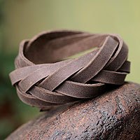 Leather wristband bracelet,