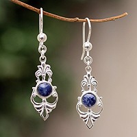 Sodalite dangle earrings,