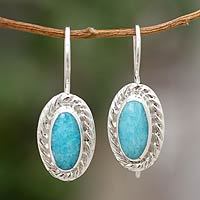 Amazonite drop earrings,