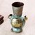 Copper and bronze vase, 'Proud Warrior' - Copper and bronze vase thumbail