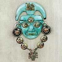 Copper and bronze mask Chavin Nobleman Peru
