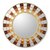 Reverse painted glass mirror, 'Blossom Halo' - Reverse painted glass mirror (image 2a) thumbail