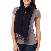 Alpaca and silk blend scarf,