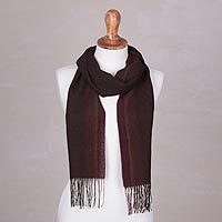 Alpaca and silk blend scarf,