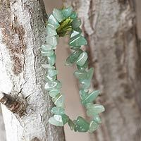 Beaded quartz stretch bracelet,
