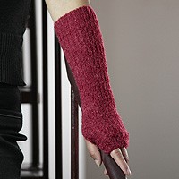 Alpaca blend fingerless mitts,