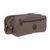 Leather accent travel case, 'Earth Textures' - Men's Leather Accent Brown Cotton Travel Case (image 2a) thumbail