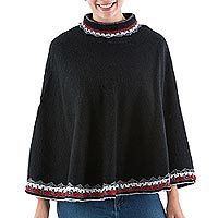 Alpaca blend poncho,