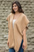 Alpaca blend ruana, 'Piura Princess' - Warm Tan Ruana in Alpaca Blend from Peru (image 2b) thumbail