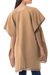 Alpaca blend ruana, 'Piura Princess' - Warm Tan Ruana in Alpaca Blend from Peru (image 2c) thumbail