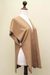 Alpaca blend ruana, 'Piura Princess' - Warm Tan Ruana in Alpaca Blend from Peru (image 2f) thumbail