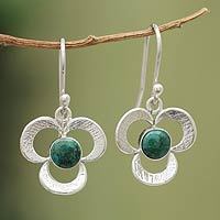 Chrysocolla dangle earrings,