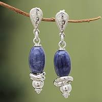 Sodalite dangle earrings,