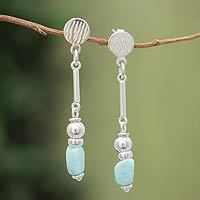 Amazonite dangle earrings,