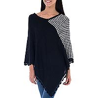 Alpaca blend poncho,