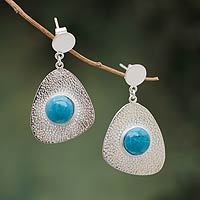 Chrysocolla dangle earrings,