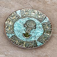 Bronze and copper decorative plate Ceremonial Tumi Blade Peru