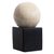 Caramel calcite sphere, 'Cleanse and Protect' - Natural Gemstone Calcite Sphere on Onyx Stand (image 2a) thumbail
