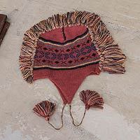 100% alpaca chullo hat,