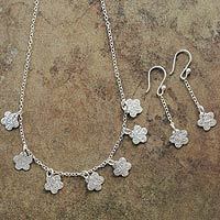 Sterling silver jewelry set,