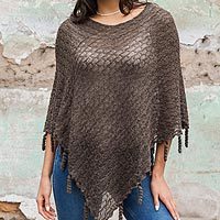 Alpaca blend poncho,
