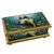Reverse painted glass box, 'Manatee Family' - Reverse Painted Glass Gilded Jewelry Box (image 2a) thumbail