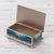 Reverse painted glass box, 'Sea Turtle' - Reverse Painted Glass Jewelry Box (image 2b) thumbail
