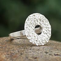Sterling silver cocktail ring,