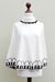 Alpaca blend poncho, 'Ivory Wari Splendor' - Ivory Alpaca Blend Turtleneck Poncho with Black Trim thumbail