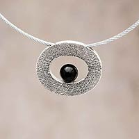 Obsidian pendant necklace Equilibrium Peru