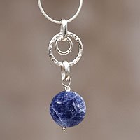 Sodalite pendant necklace,
