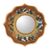 Reverse painted glass wall mirror, 'Mocha Butterfly Sky' - Reverse Painted Glass Brown Butterflies Wall Mirror (image 2a) thumbail