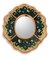 Reverse painted glass mirror, 'Turquoise Chorus' - Peruvian Reverse Painted Glass Wall Mirror (image 2a) thumbail
