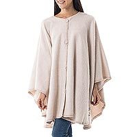 Alpaca blend ruana cape,