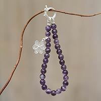 Amethyst flower bracelet,
