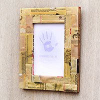 Recycled material photo frame,
