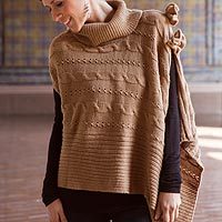 Alpaca blend poncho,