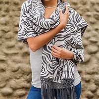 Alpaca blend shawl,