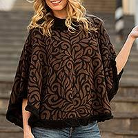 Alpaca blend poncho,