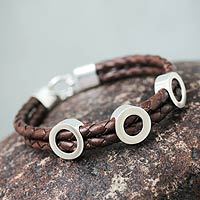 Leather wristband bracelet,