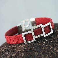 Leather wristband bracelet,