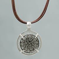 Smoky quartz pendant necklace,