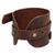Men's leather wrap bracelet, 'Wari Warrior in Brown' - Men's Artisan Crafted Leather Wristband Bracelet (image 2b) thumbail
