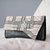 Leather and cotton clutch, 'Monochrome Shipibo' - Black Leather Clutch Bag with Assymetrical Cotton Flap (image 2) thumbail