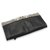 Leather and cotton clutch, 'Monochrome Shipibo' - Black Leather Clutch Bag with Assymetrical Cotton Flap (image 2b) thumbail