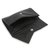 Leather and cotton clutch, 'Monochrome Shipibo' - Black Leather Clutch Bag with Assymetrical Cotton Flap (image 2c) thumbail