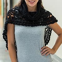 Alpaca blend capelet,