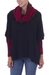 100% alpaca poncho, 'Ruby Valley' - 100% Alpaca Poncho with Cowl Neck and Sleeves thumbail