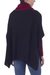 100% alpaca poncho, 'Ruby Valley' - 100% Alpaca Poncho with Cowl Neck and Sleeves (image 2c) thumbail