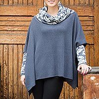 100% alpaca poncho,